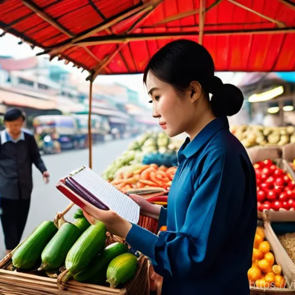 고객 인사이트를 통한 공감 기반 UX 설계 - **Prompt 1: Cultural Immersion in a Vietnamese Market**
    "A candid photo of a UX researcher, dres...